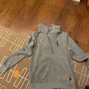 Aviator Nation Grey Hoodie Bolt Embroidery